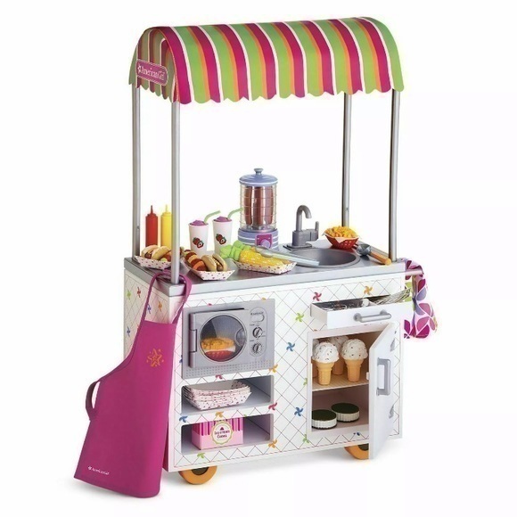 American girl doll campus cart set NIB retired